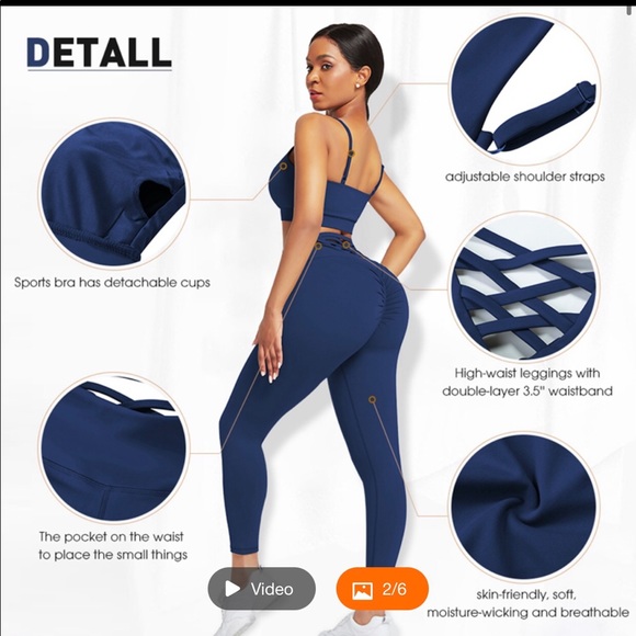 NWT- 3 pc Workout set - Picture 4 of 8